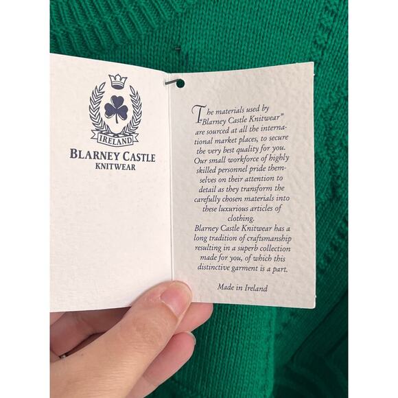 Blarney Castle Design Tis Himself Long Sleeve Pullover Sweater Green XXL NWT - Picture 6 of 9